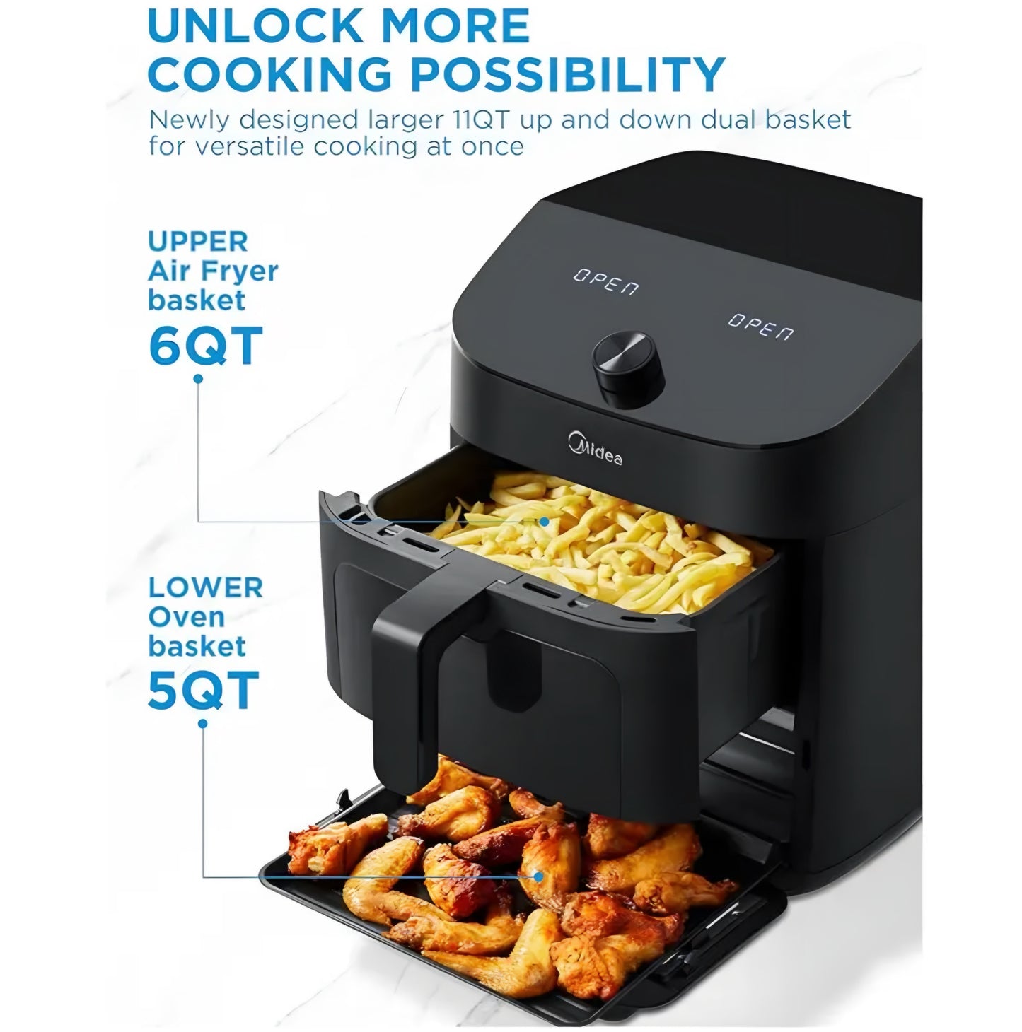 Clear Window Dual Air Fryer