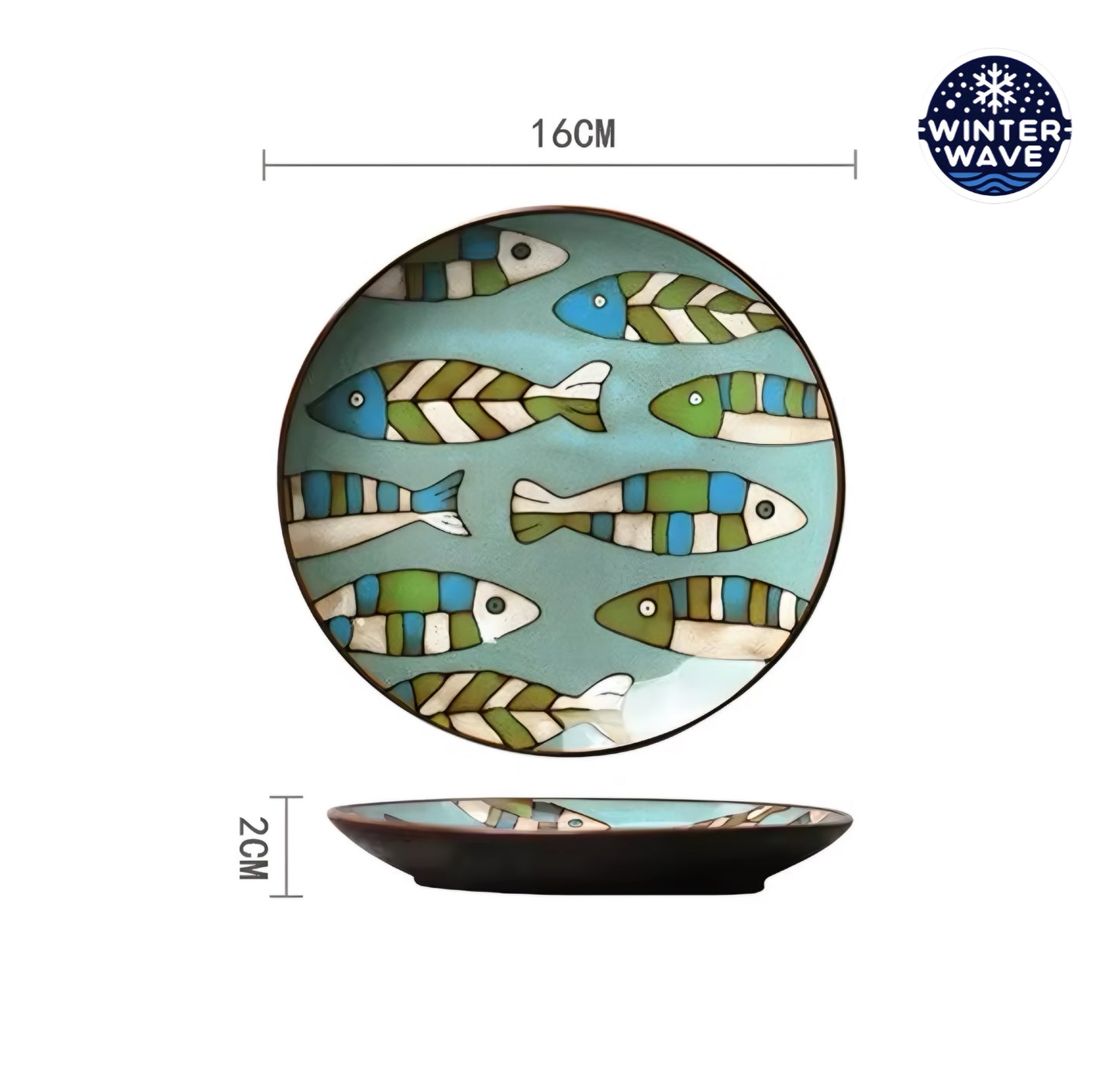 Hand Painted Ceramic Plates 6 PCS