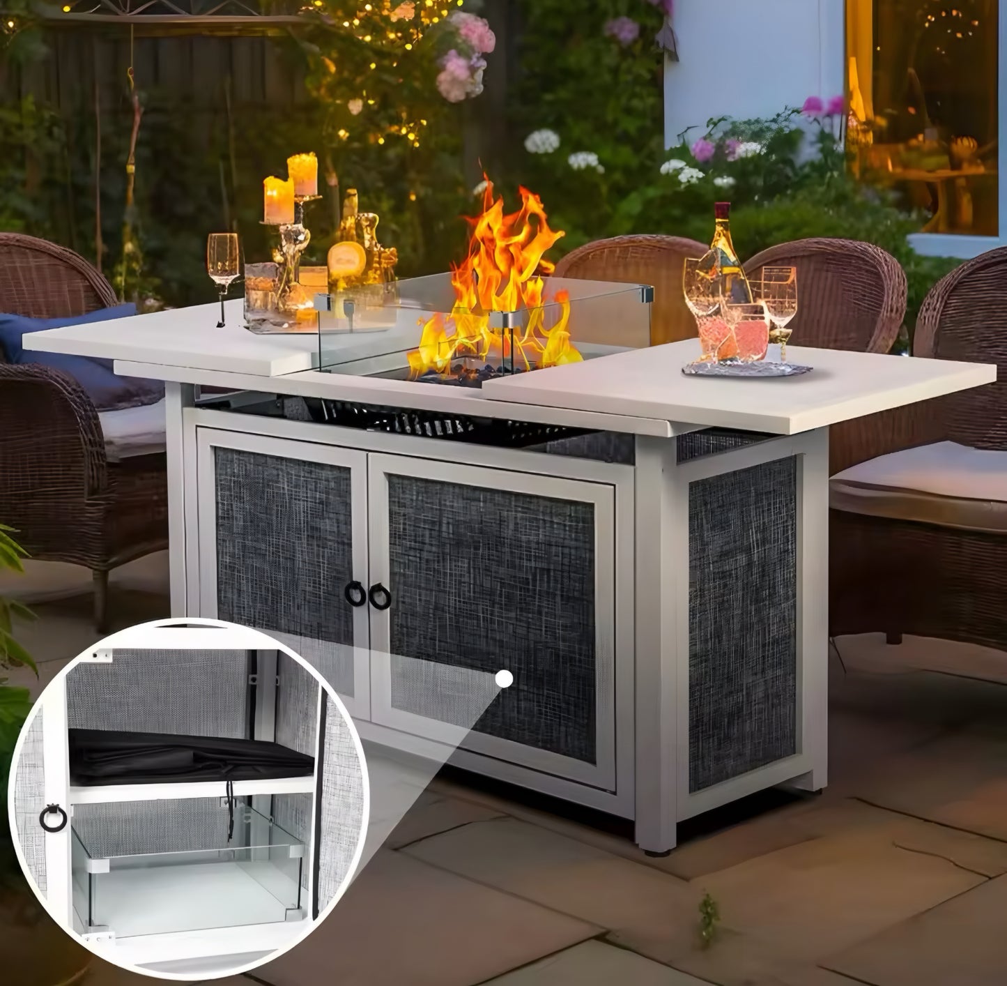 Propane Pit Table Storage