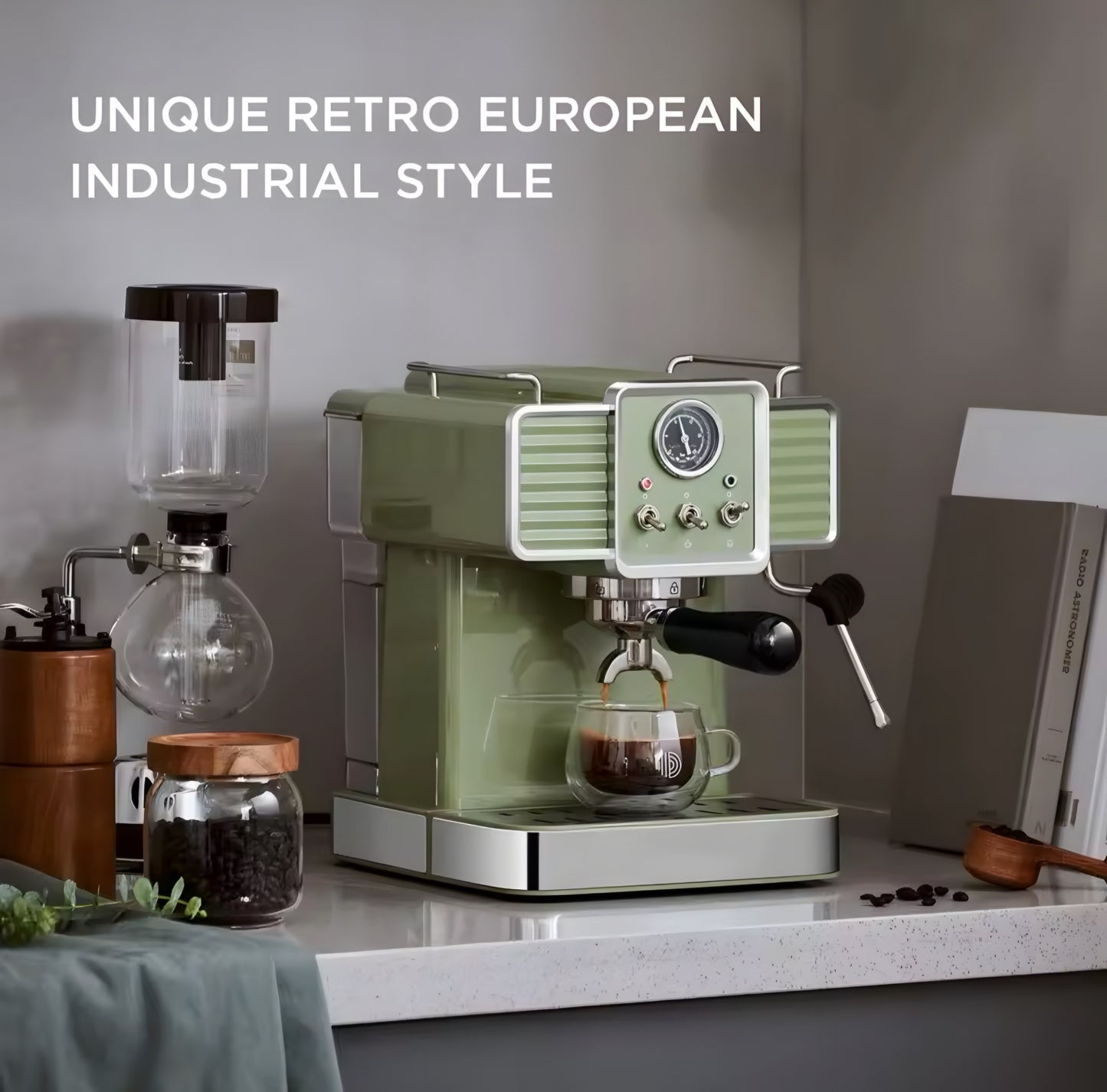 Italian Style Espresso Coffee Machine Milk Frother