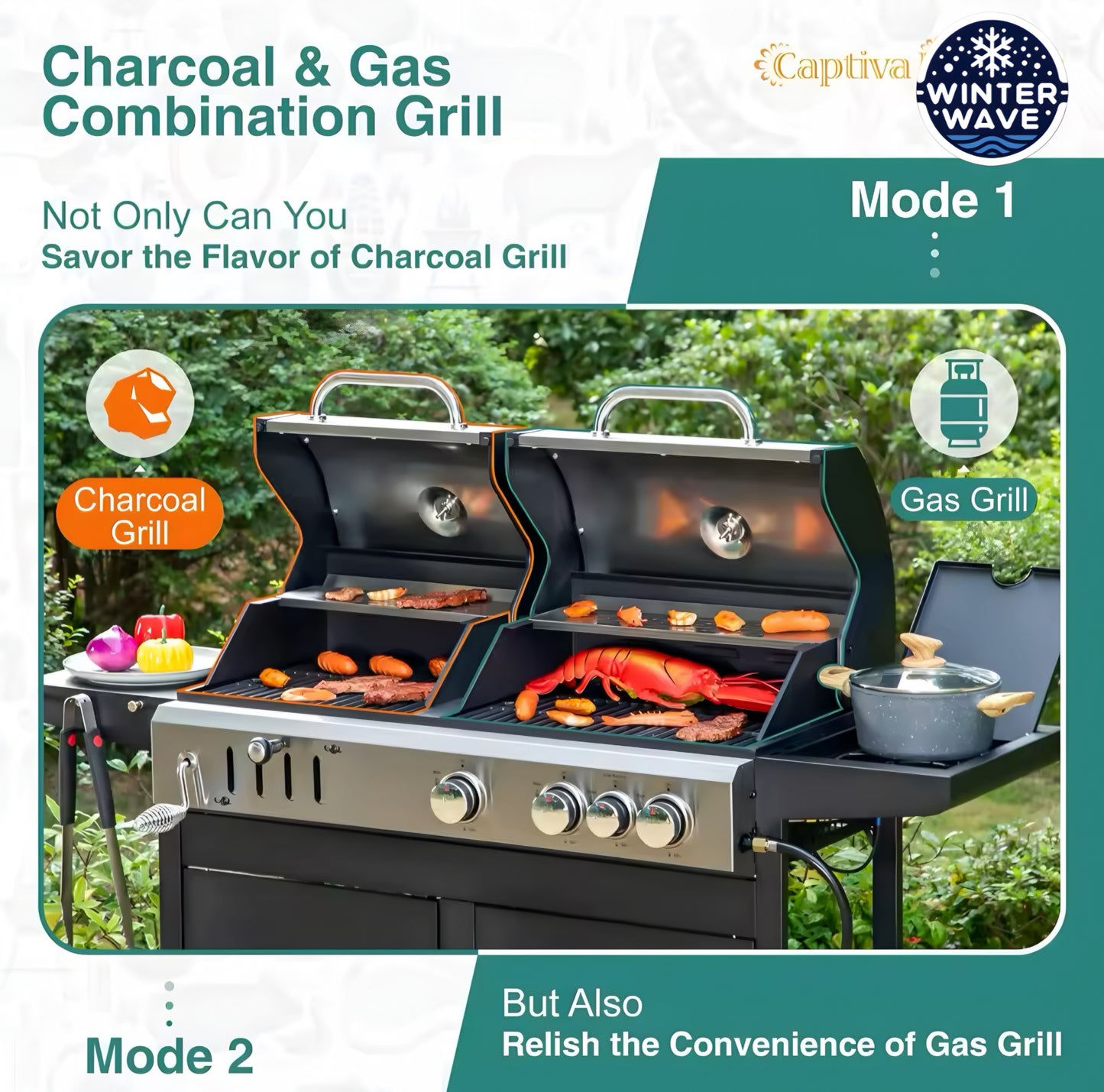 Gas & Charcoal Grill