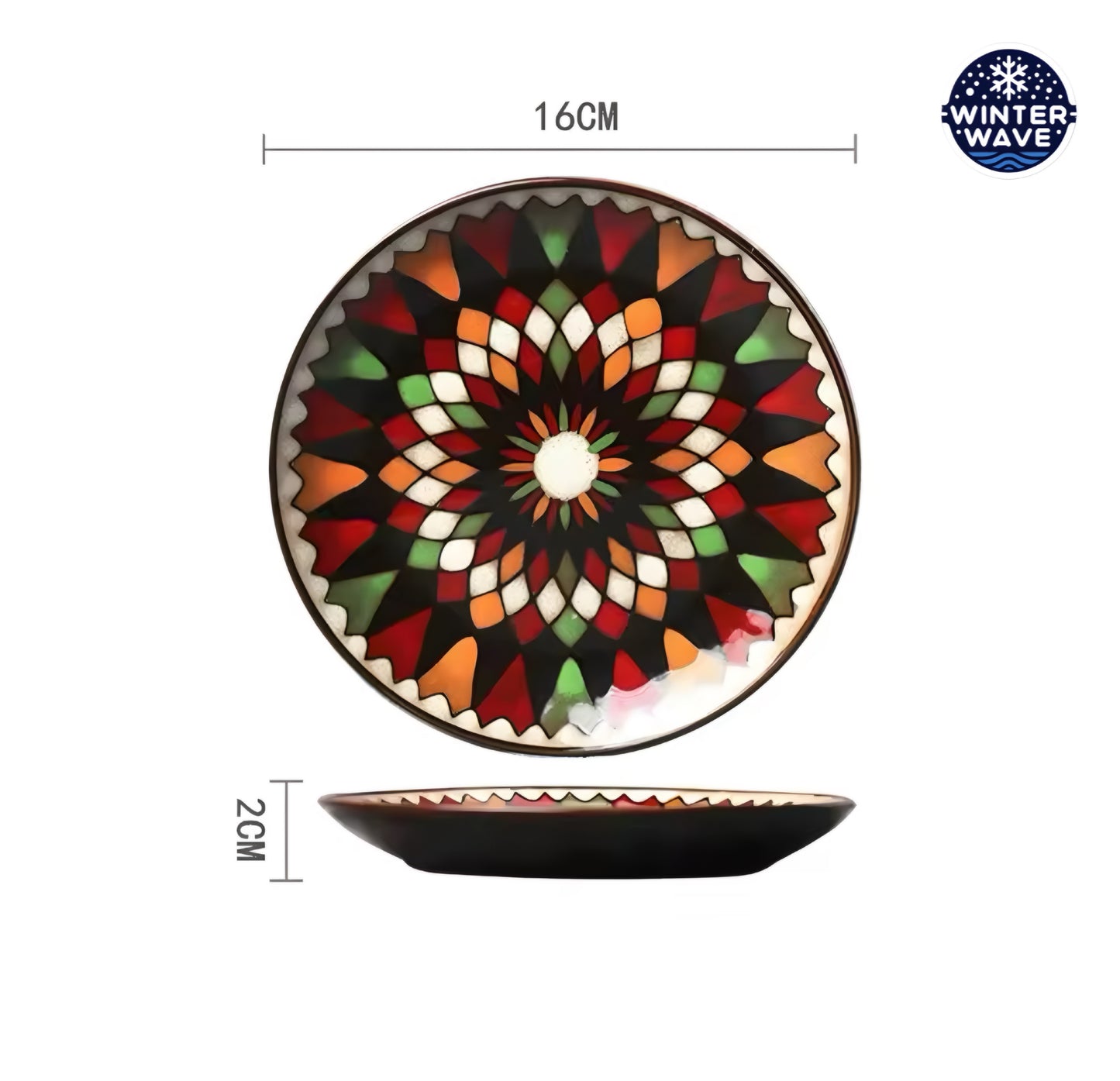 Hand Painted Ceramic Plates 6 PCS