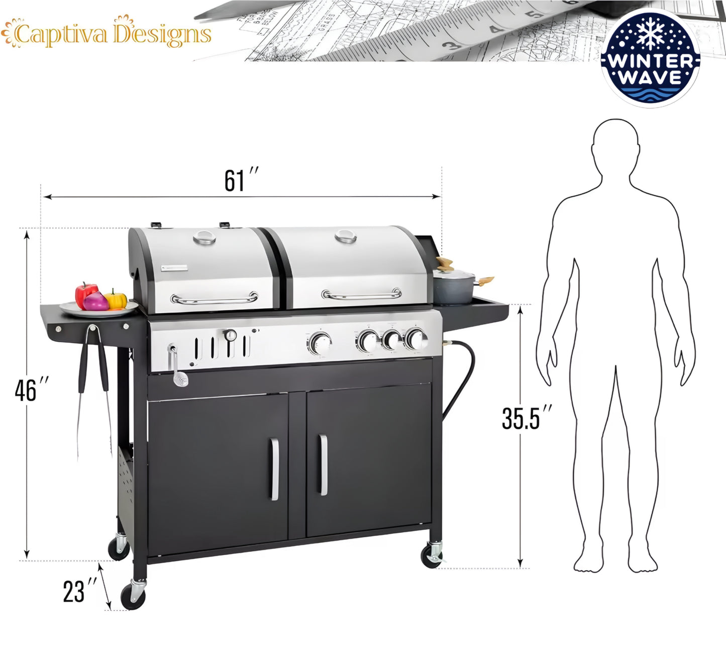 Gas & Charcoal Grill