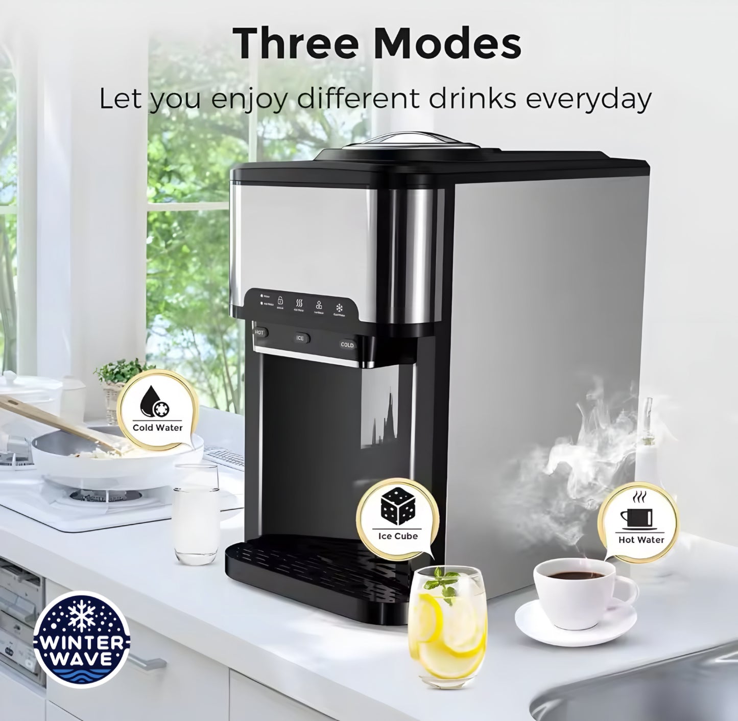 3 in 1 Hot/Cold Water Dispenser Ice Maker