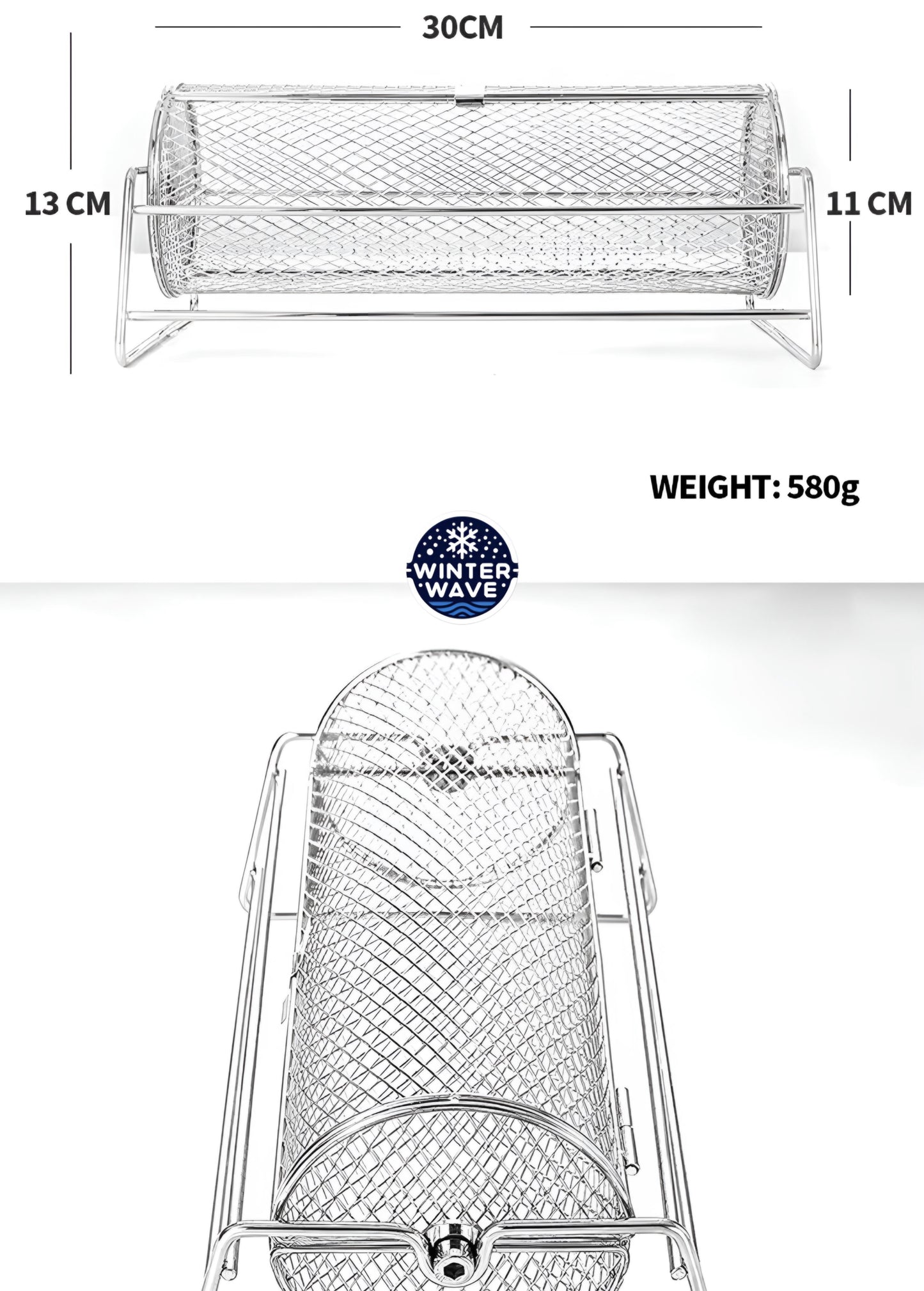 Rolling BBQ Mesh Basket