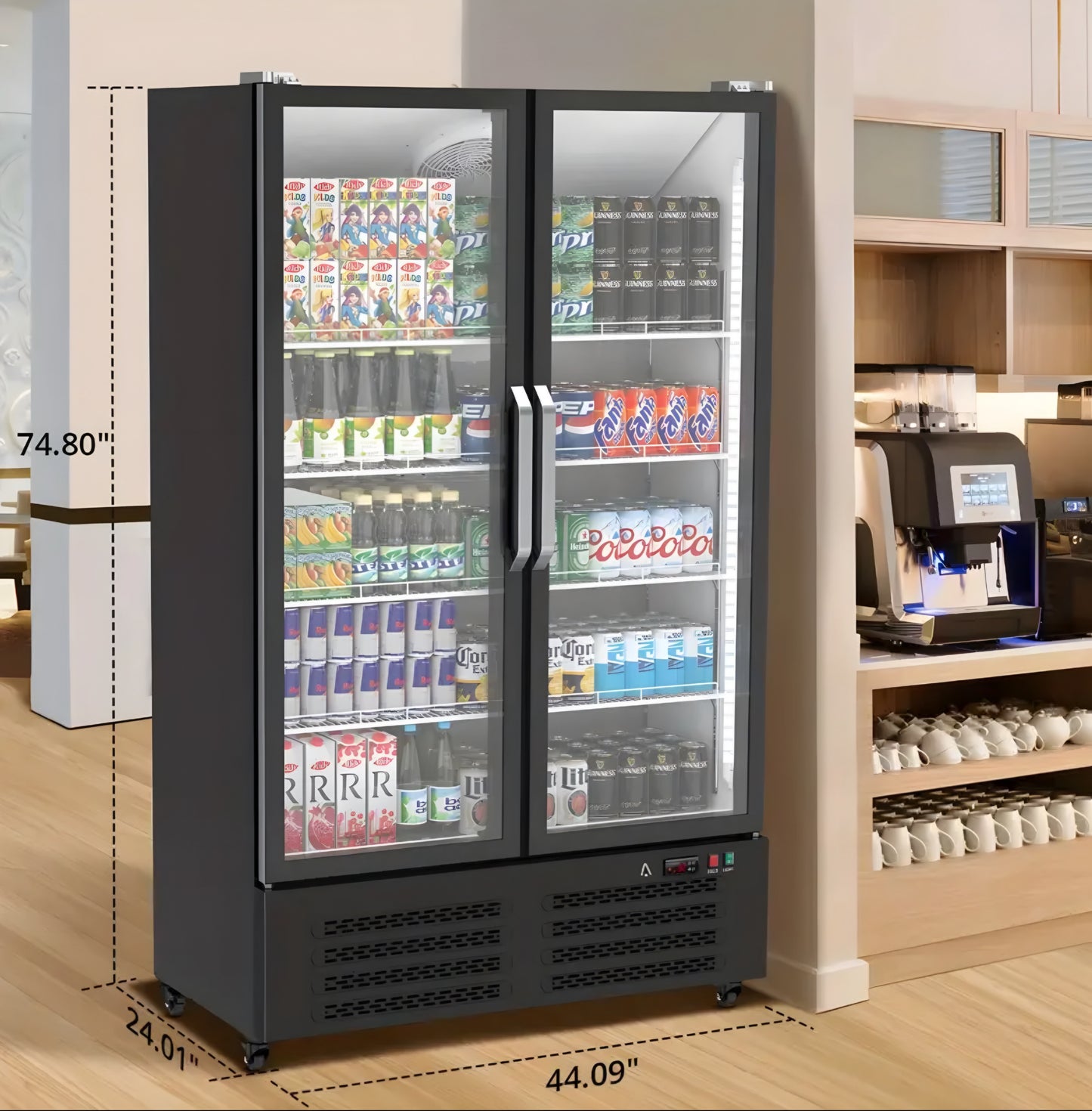 2 Door Beverage Cooler