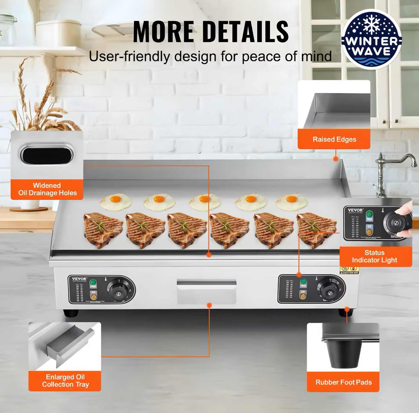Electric Countertop Griddle
