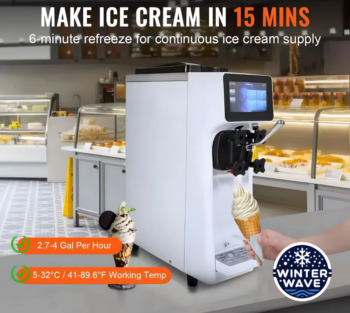 Soft Ice Cream Maker Machine