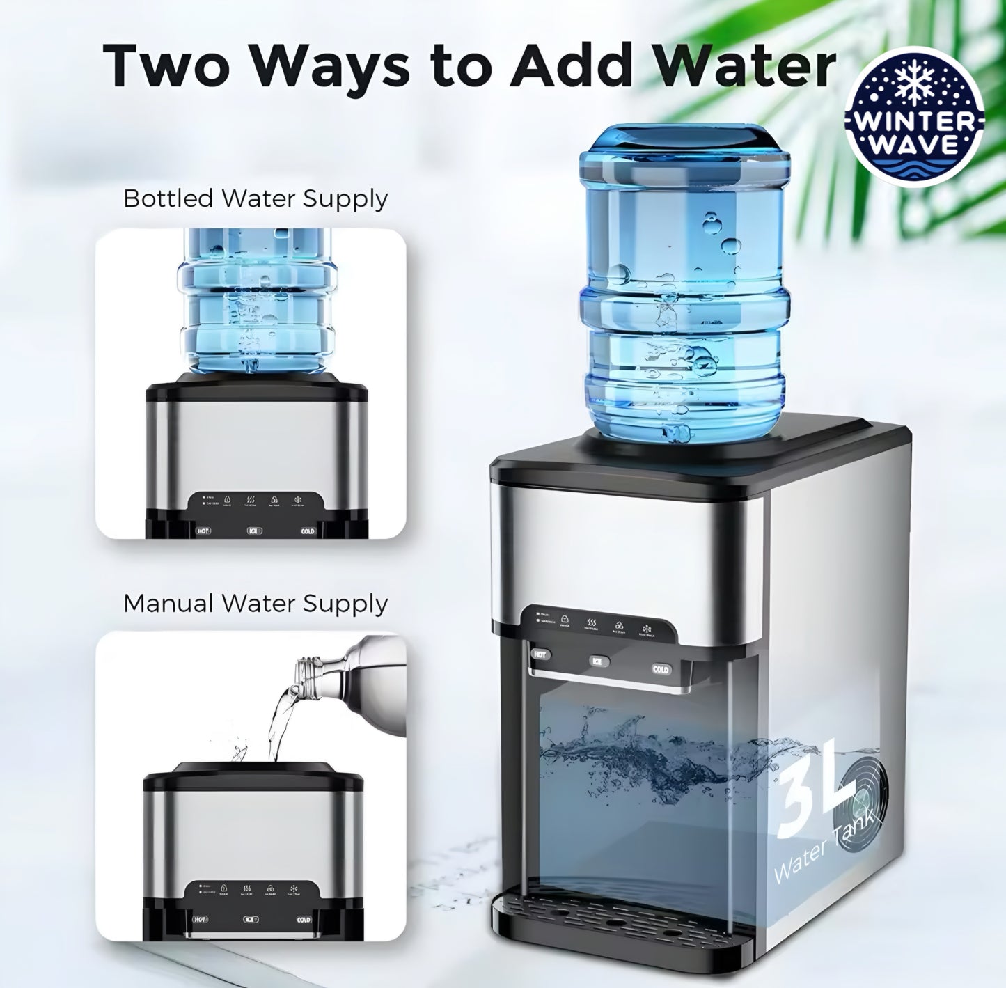 3 in 1 Hot/Cold Water Dispenser Ice Maker
