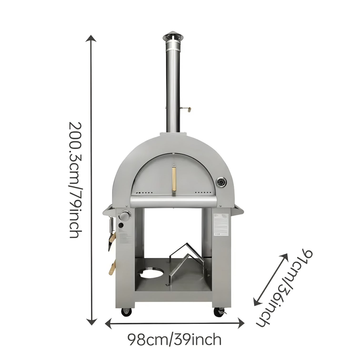 Dual Fire & Propane Outside Pizza Oven
