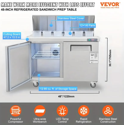 Commercial Fridge Table Food Prep Station