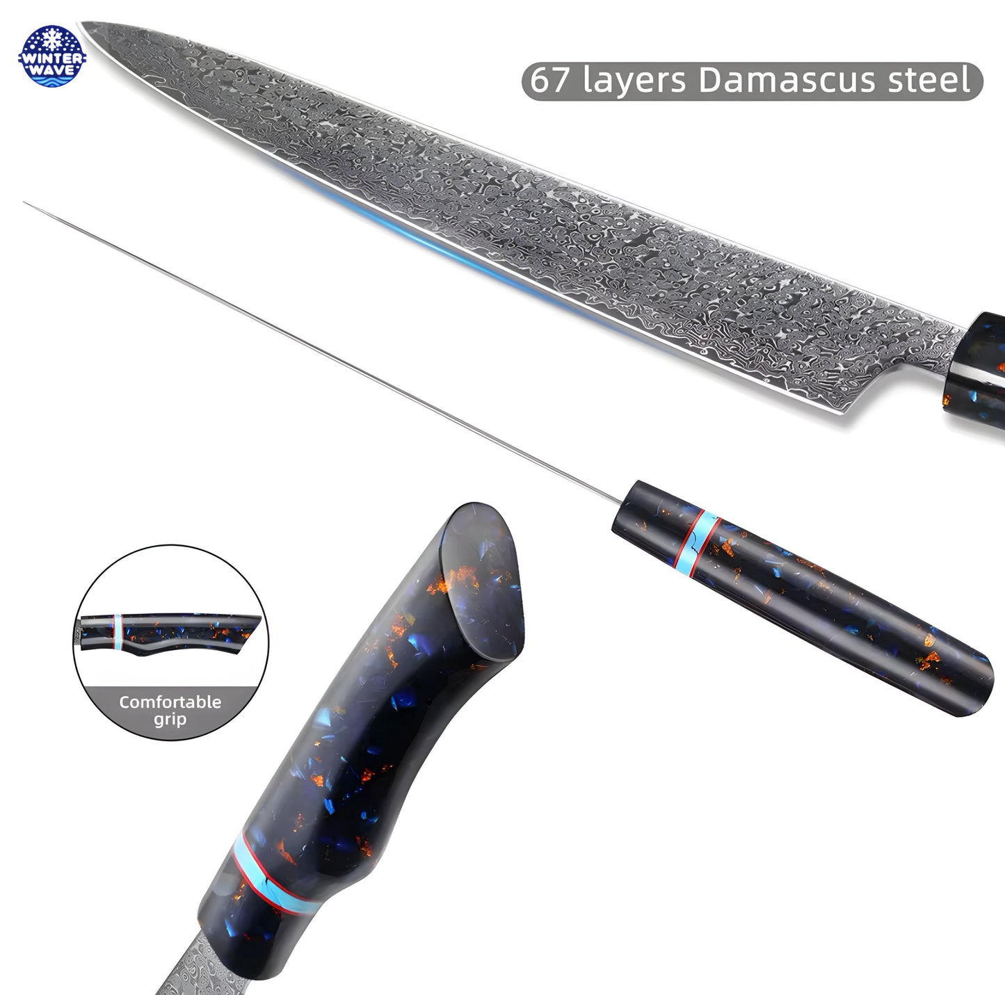 Damascus Knives 8 PCS