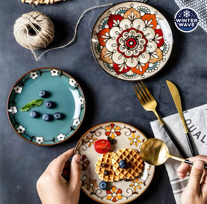Hand Painted Ceramic Plates 6 PCS