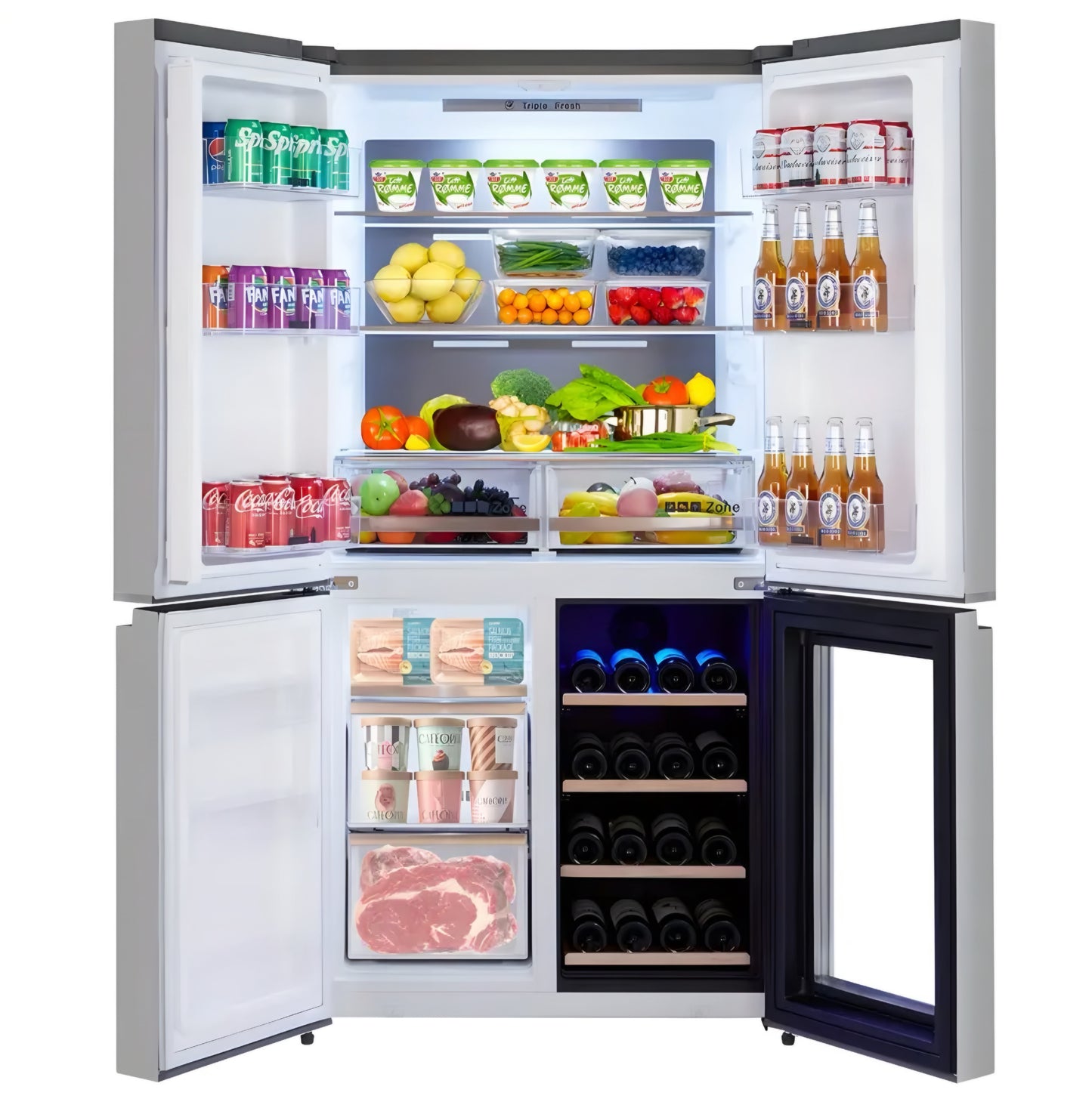 French Door Fridge Freezer Wine Cooler