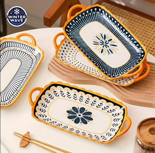 Colorful Ceramic Plate 4 PCS