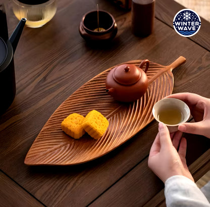 Wooden Leaf Trays 2 PCS