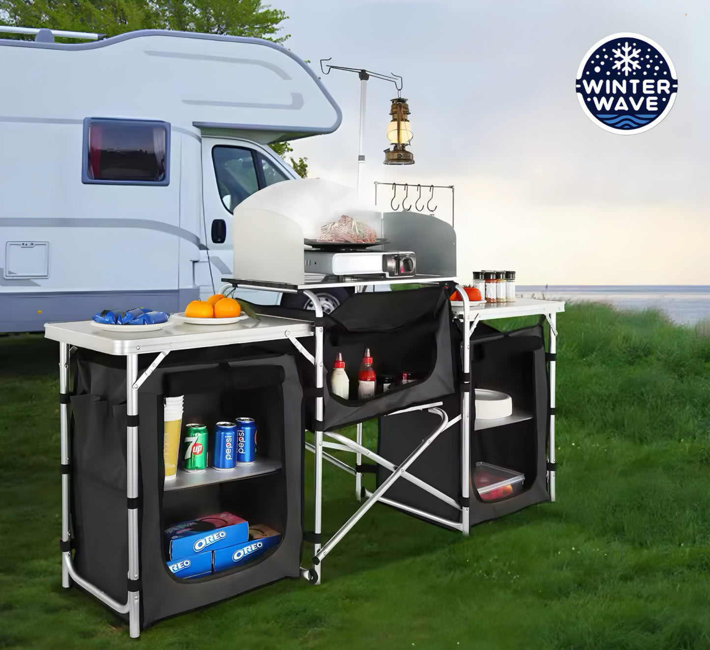 Outdoor Foldable Table Cabinet