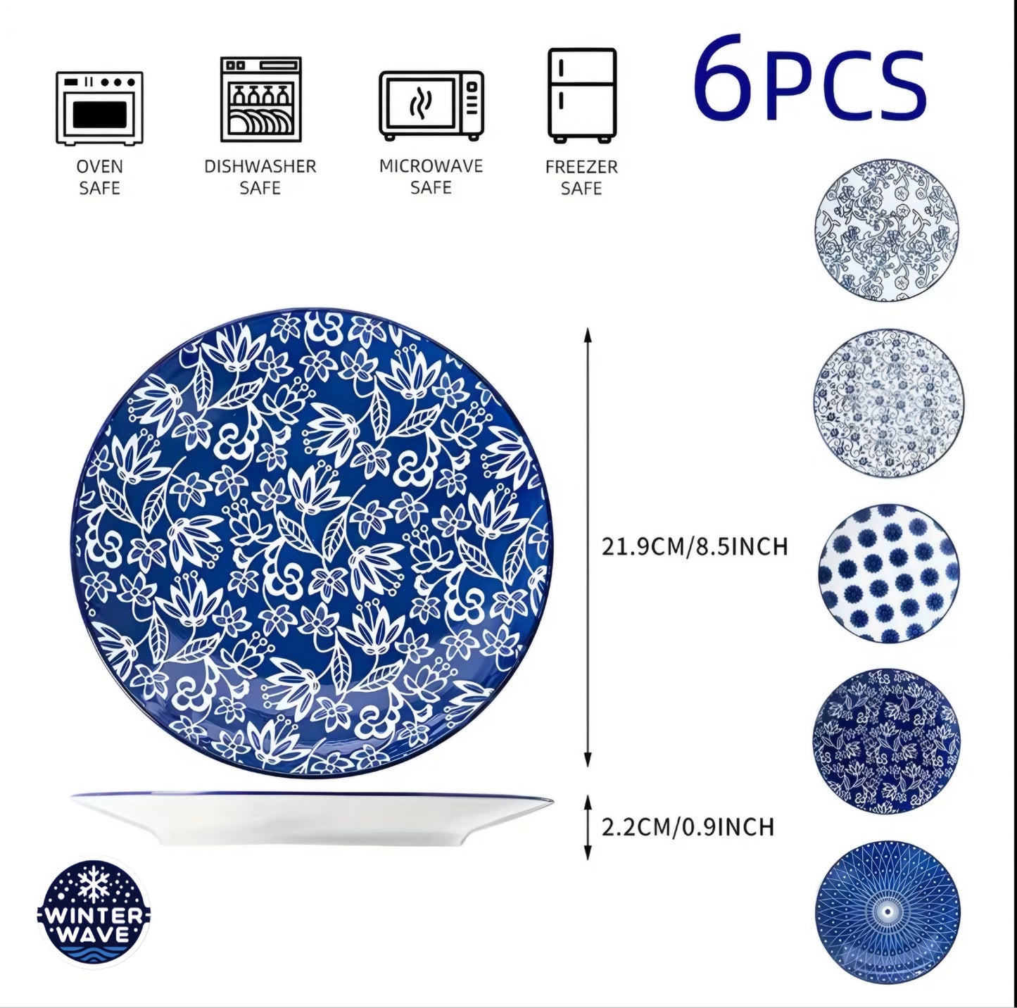 Ceramic Dinner Plate 6 PCS