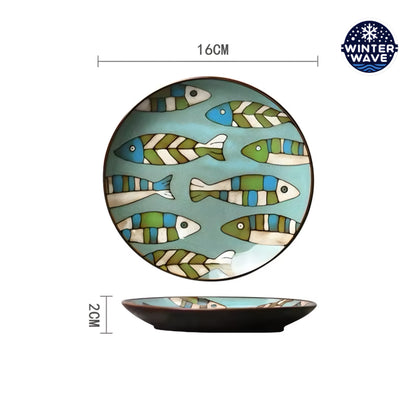 Hand Painted Ceramic Plates 6 PCS