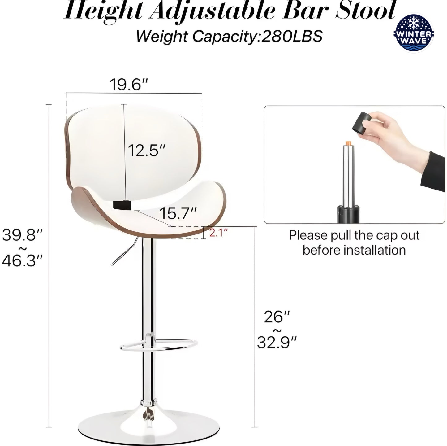 Modern Bar Chairs 4 PCS