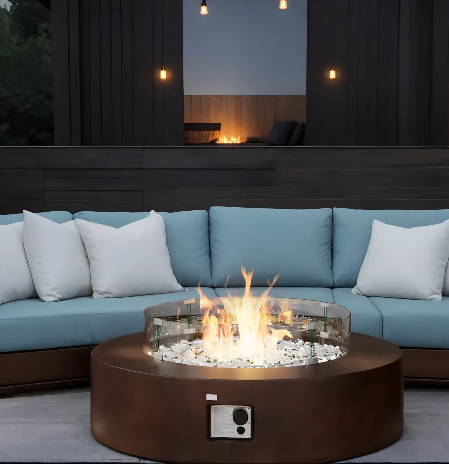 Fire Pit Waterfall Fountain