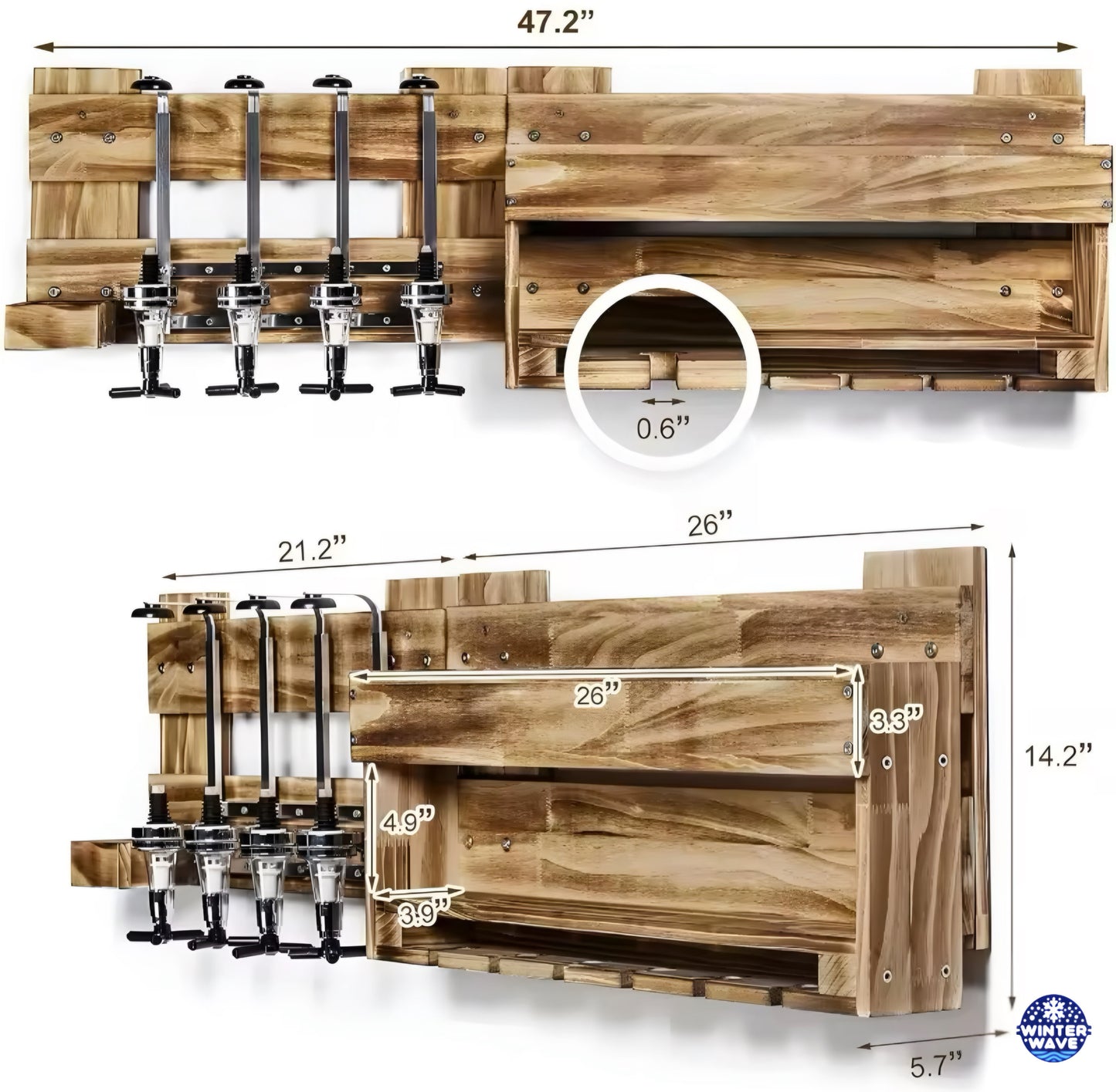 Wall Mounted Lighting Shelf