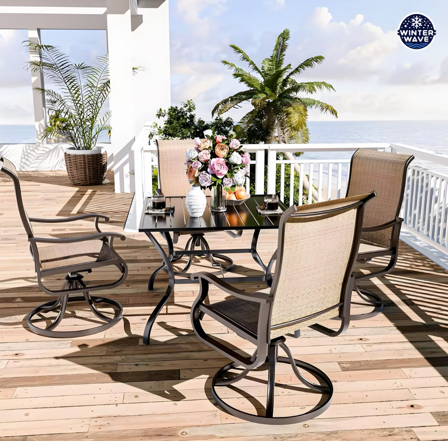Outdoor Swivel & Rocking Chairs 4 PCS