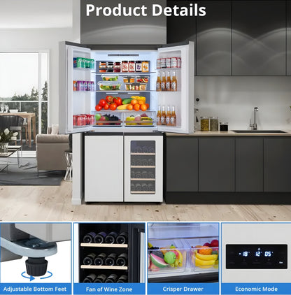 French Door Fridge Freezer Wine Cooler