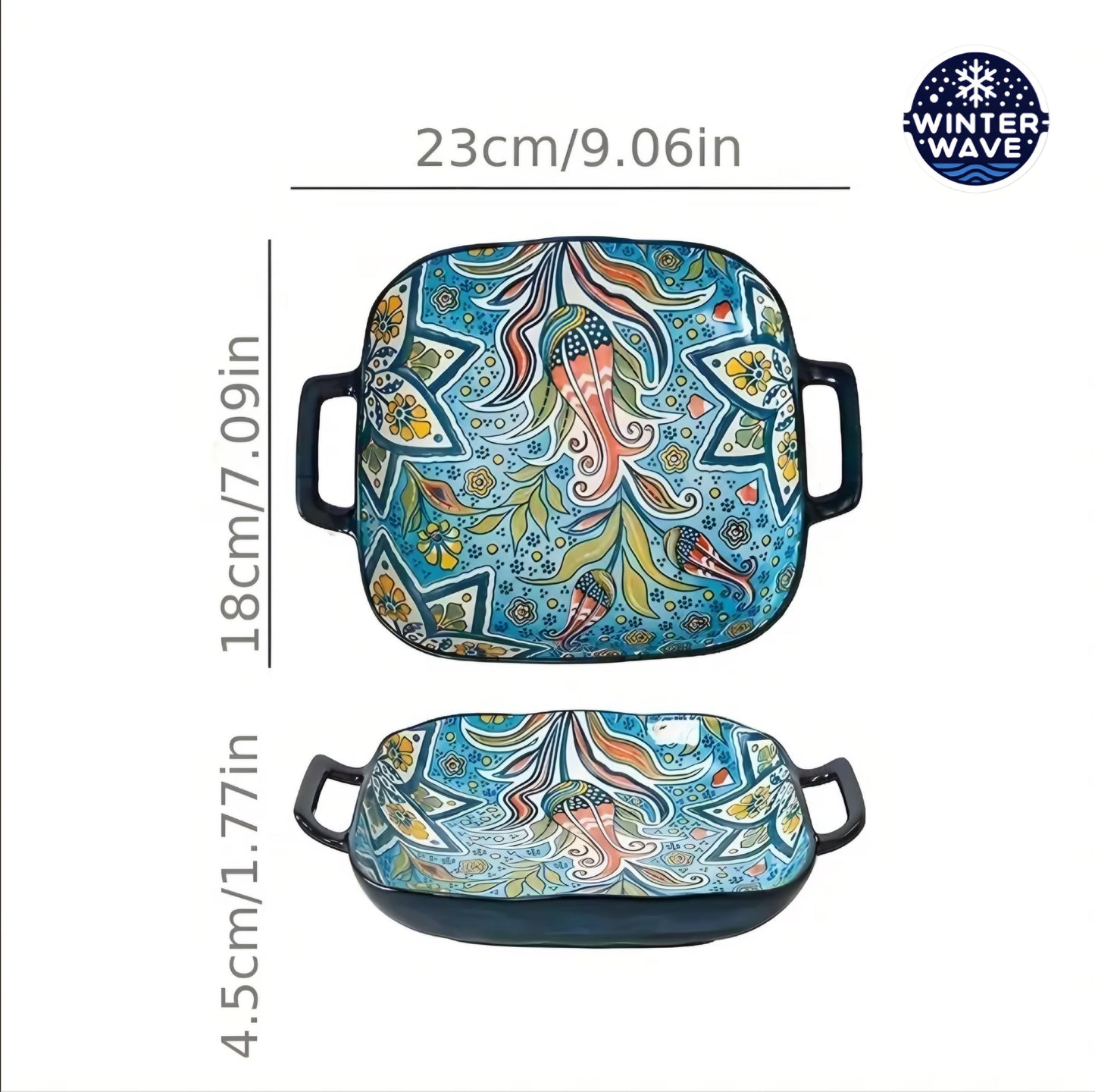 Bohemian Ceramic Plate 4 PCS