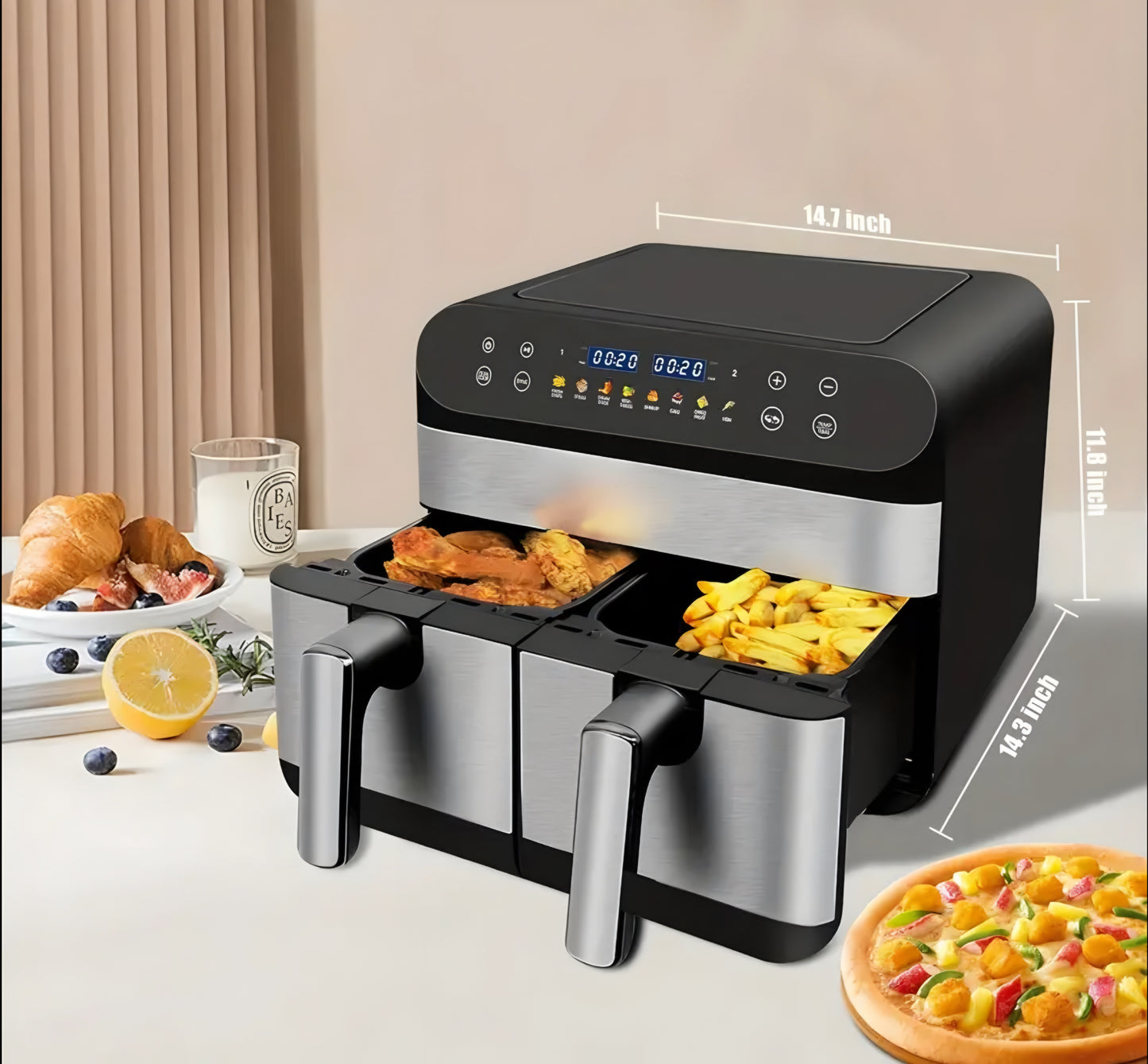 9.5QT Dual Basket Air Fryer