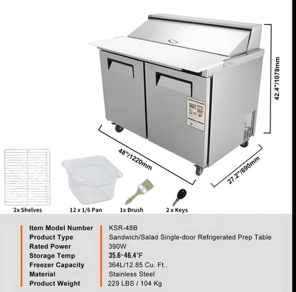 Commercial Fridge Table Food Prep Station
