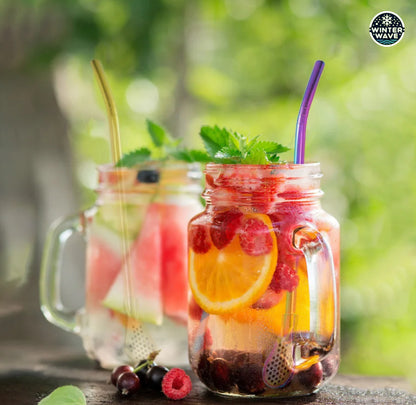 Stainless Steel Spoon Straws 100 PCS