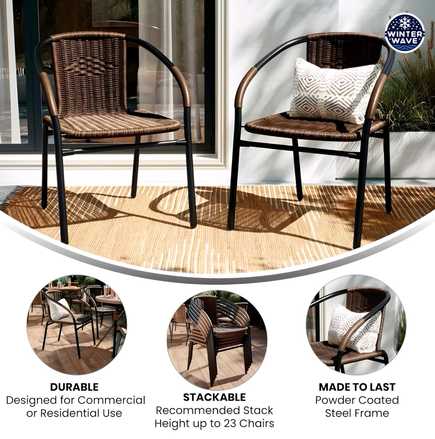 Indoor Outdoor Chairs 2 PCS