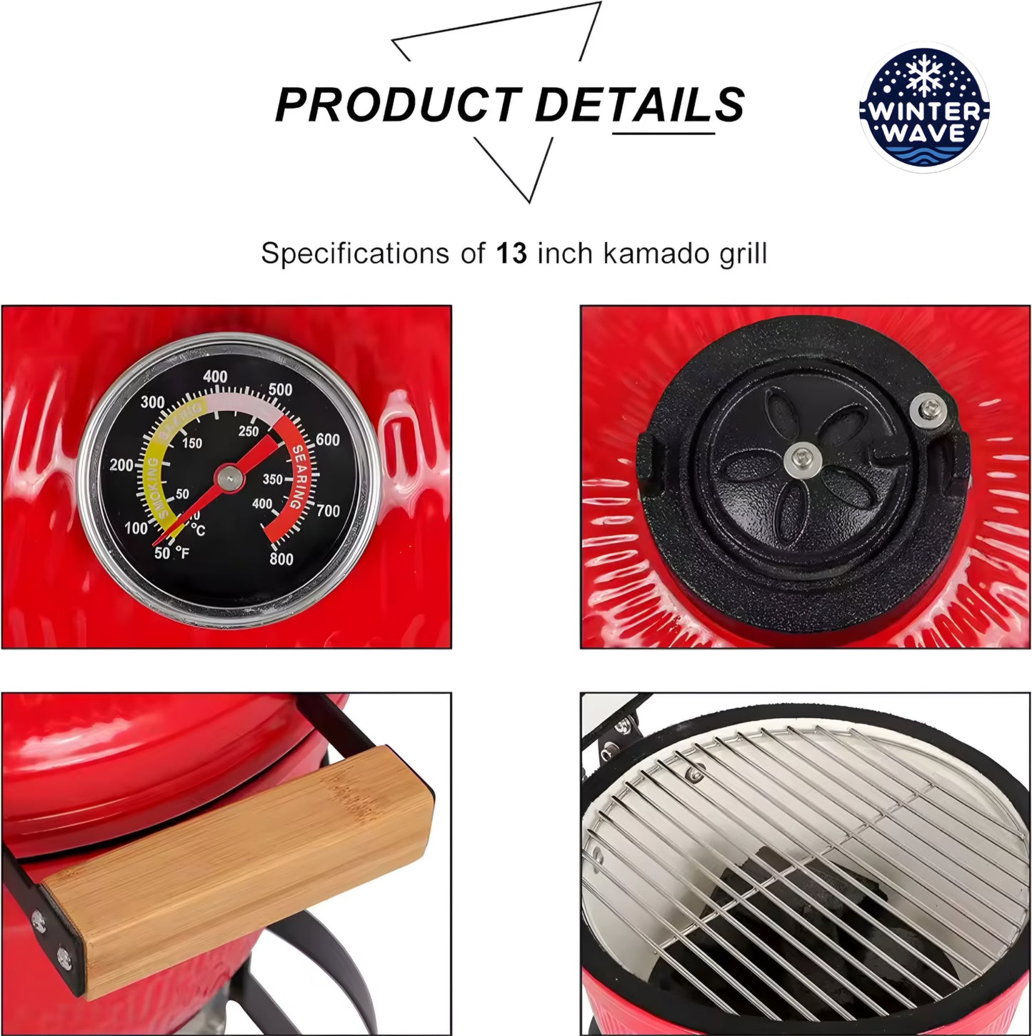 Kamado Grill 13 Inch