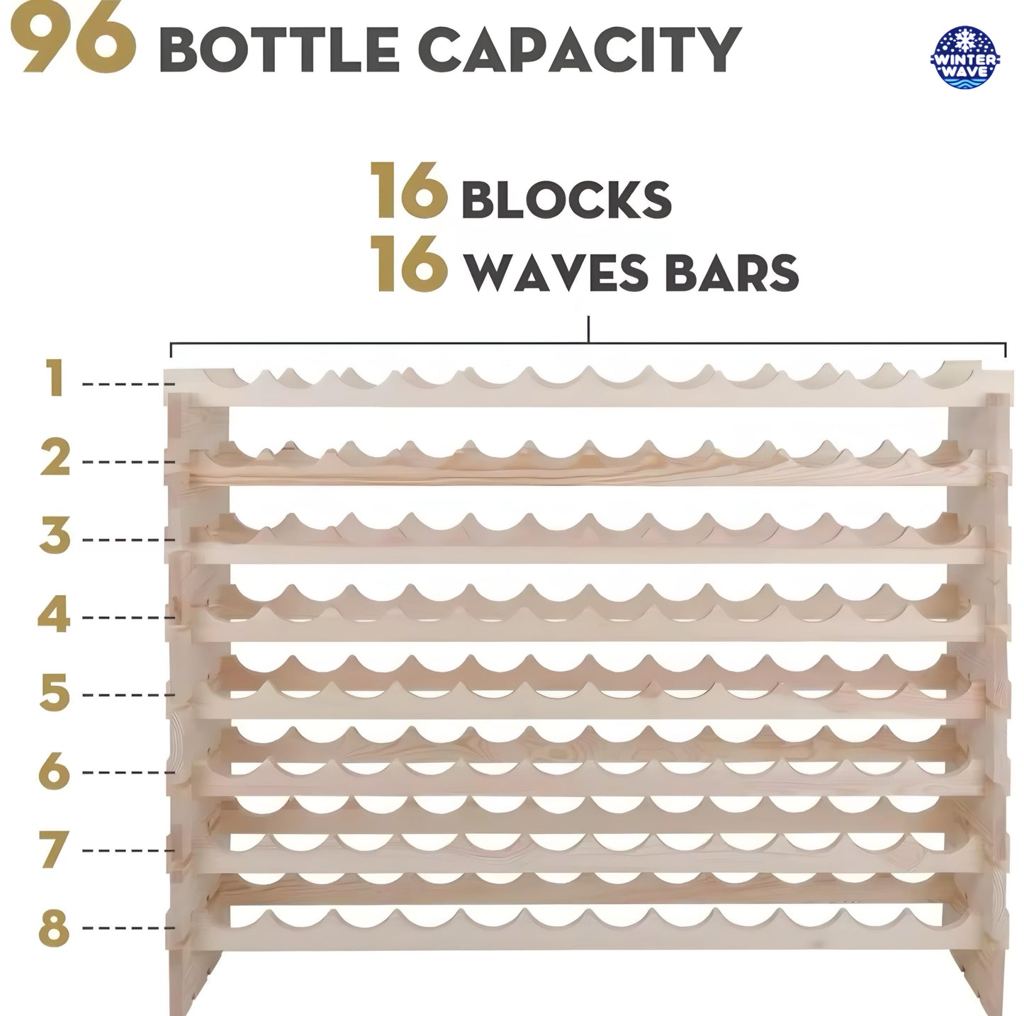 Wooden Bottle Stand