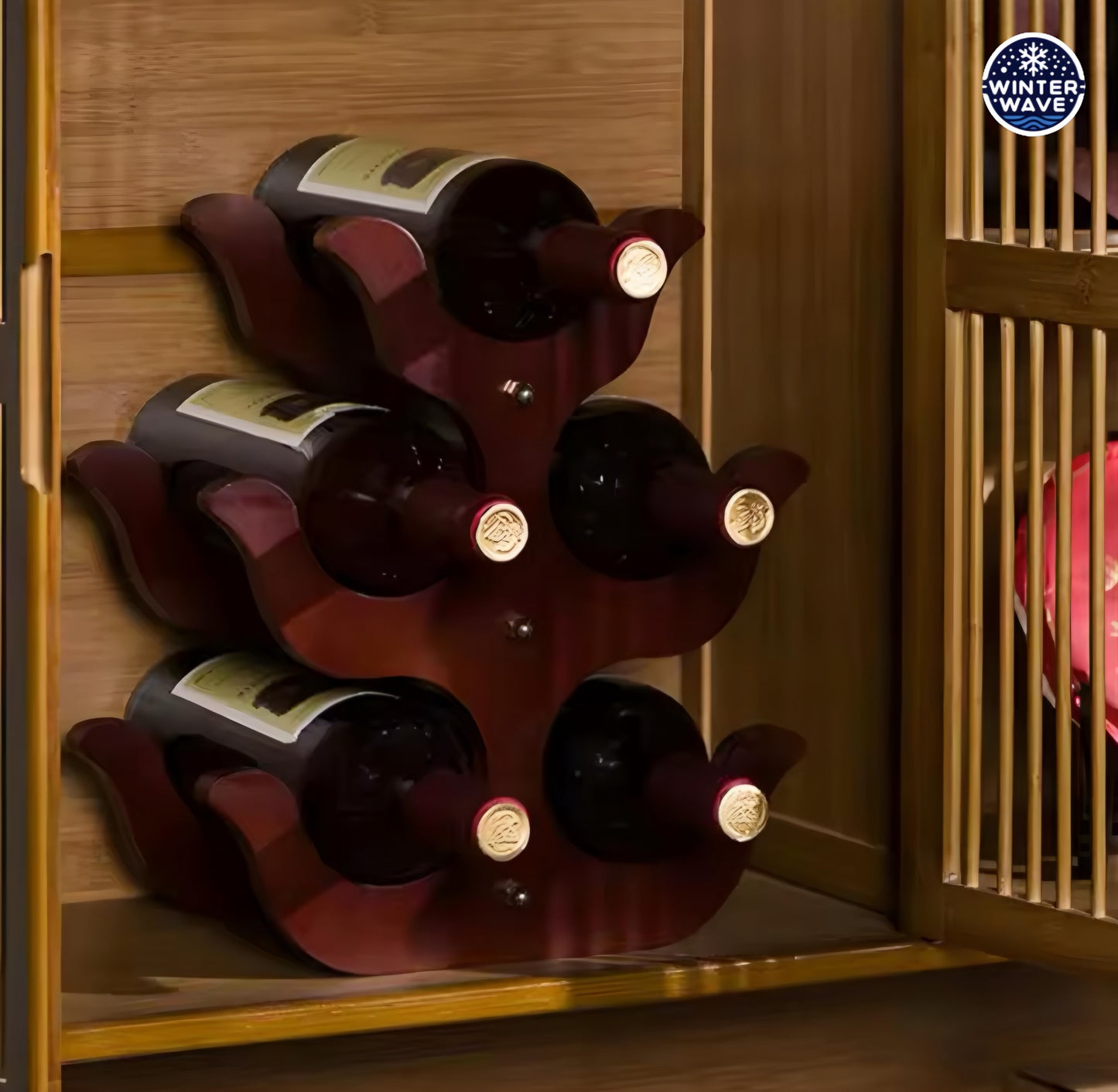 Wooden Bottle Stand