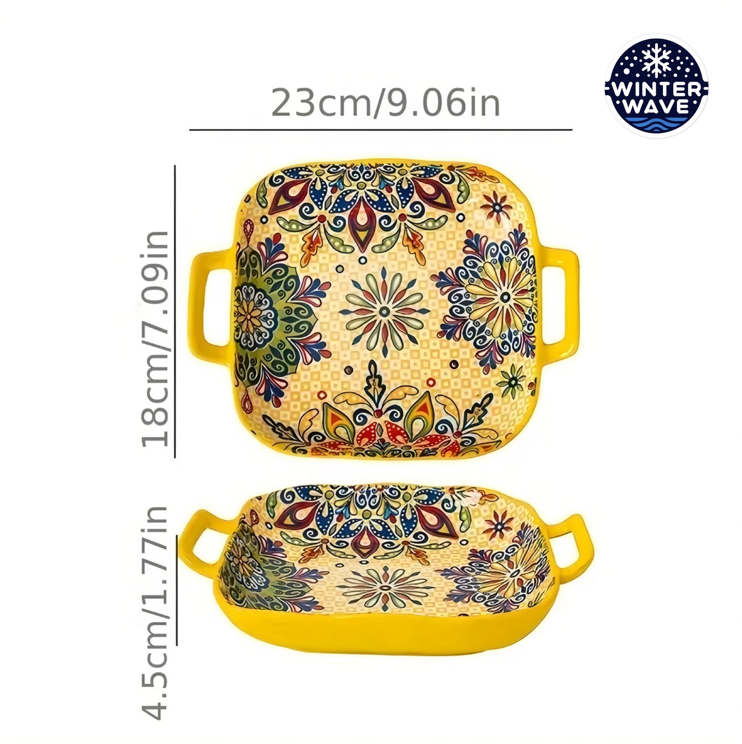 Bohemian Ceramic Plate 4 PCS