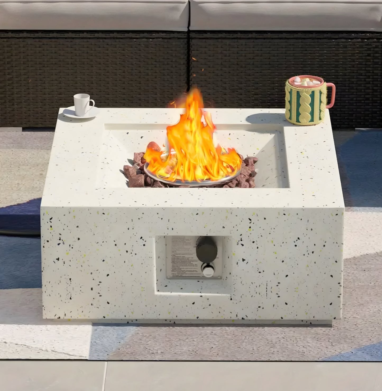 Fire Pit Waterfall Fountain