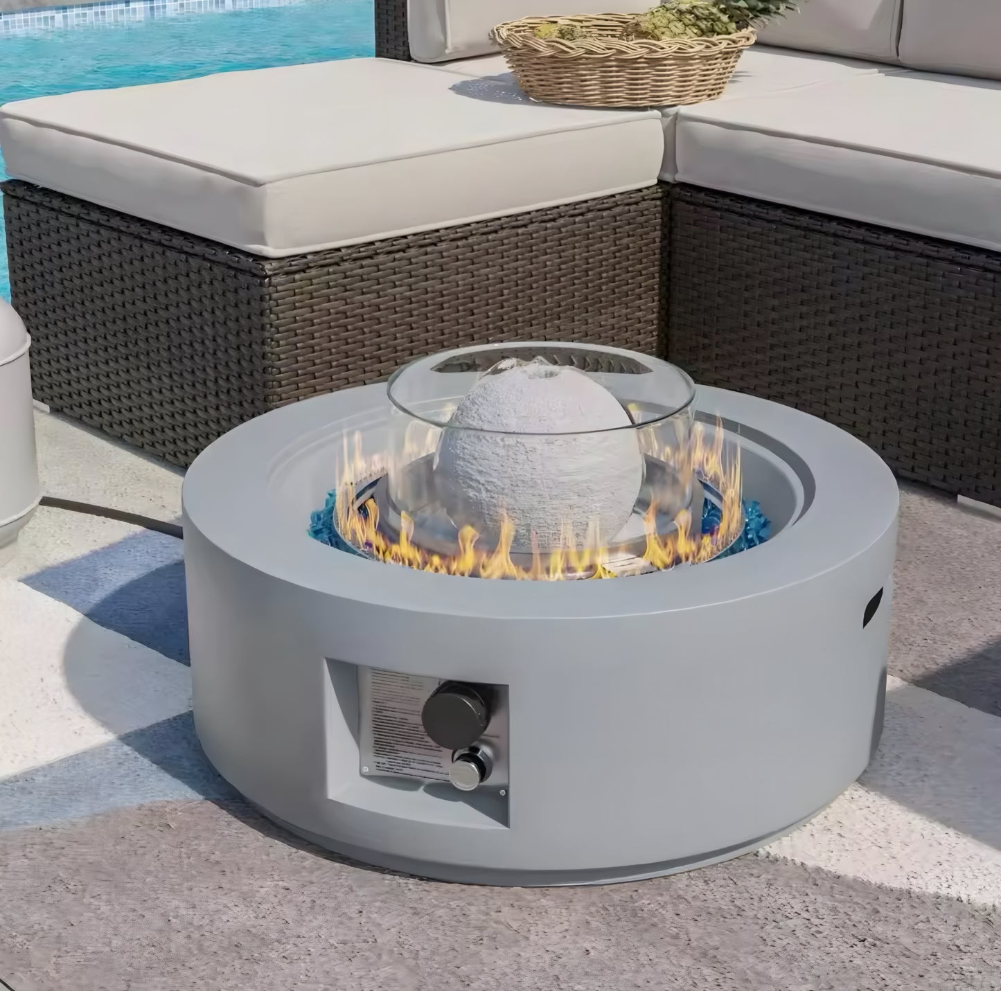 Fire Pit Waterfall Fountain