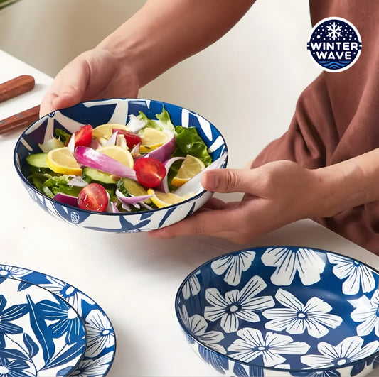 Blue Ceramic Bowls 6 PCS