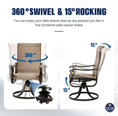 Outdoor Swivel & Rocking Chairs 4 PCS