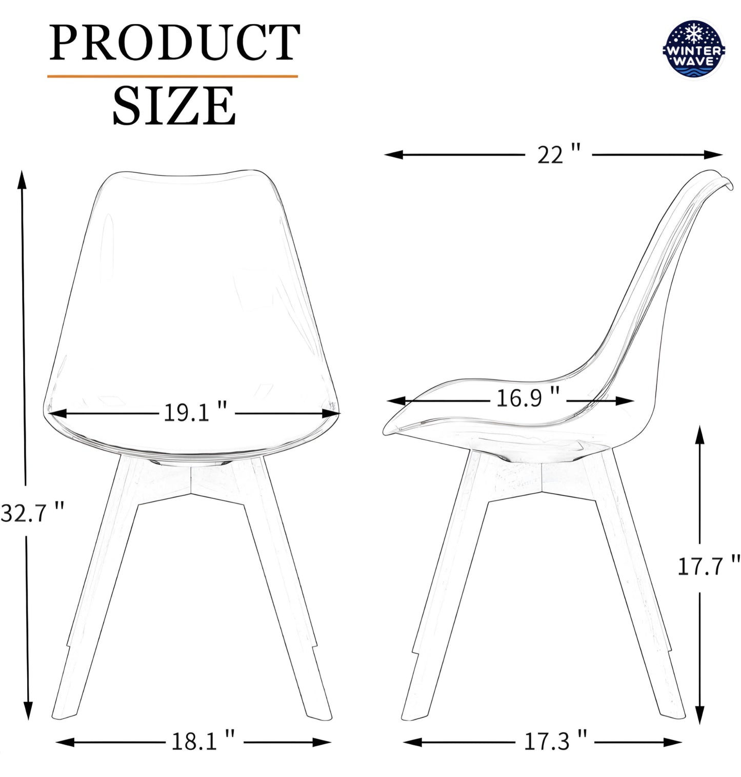 Acrylic Dining Chairs 4 PCS