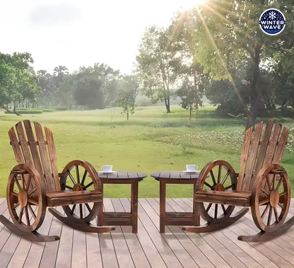 Outdoor Wooden Rocking Chairs 2 PCS