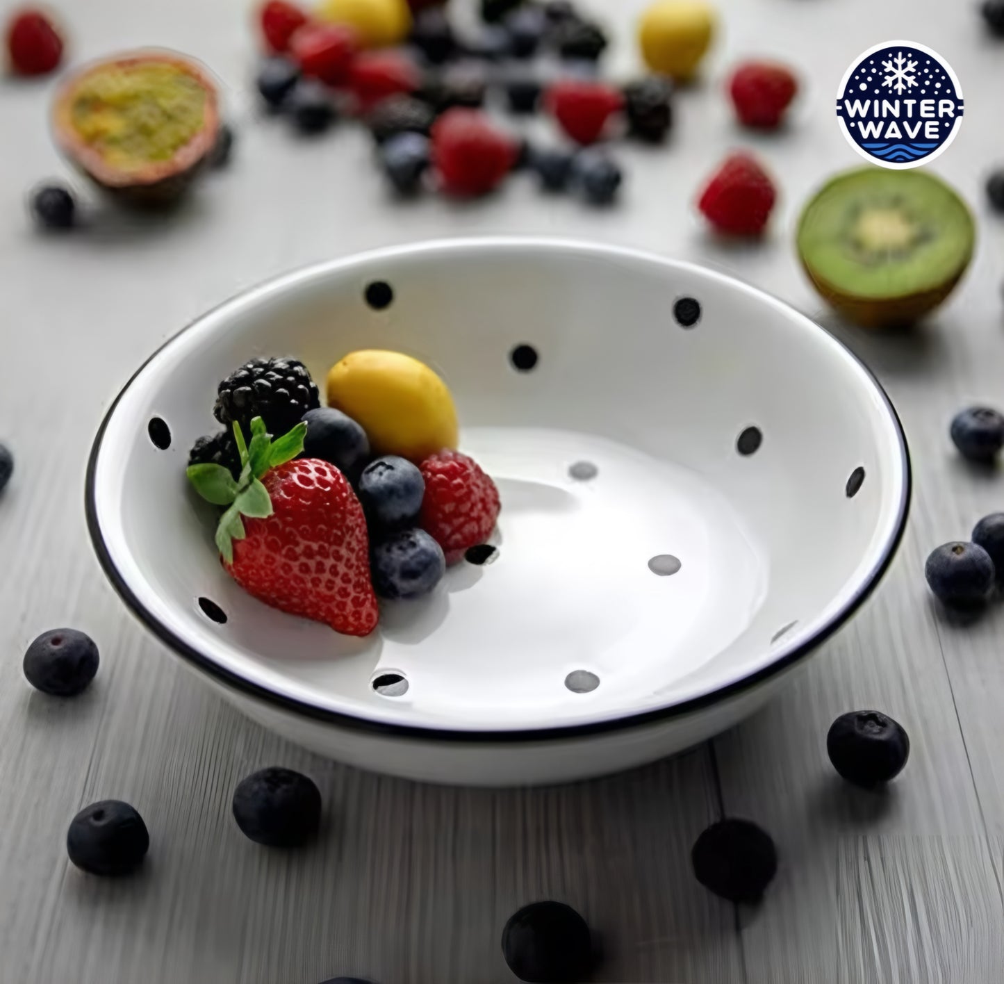Handmade Polka Dot Ceramic Plates 12 PCS