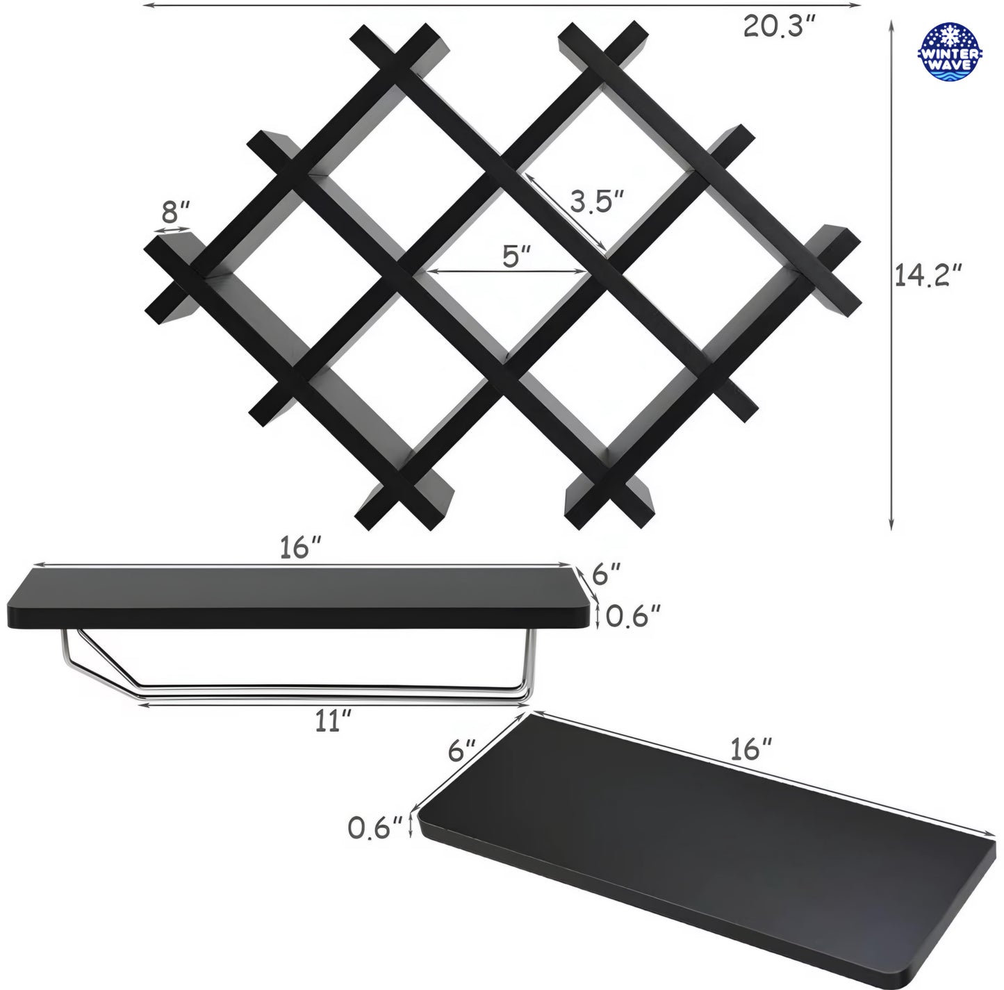 Wall Mounted Shelve Rack