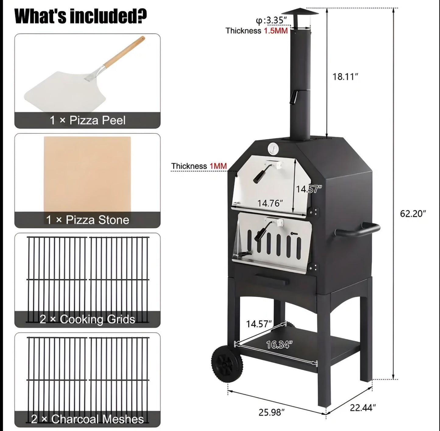 Patio Pizza Oven Grill