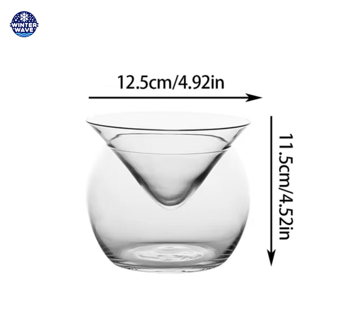 Triangular Cocktail Glasses 6 PCS