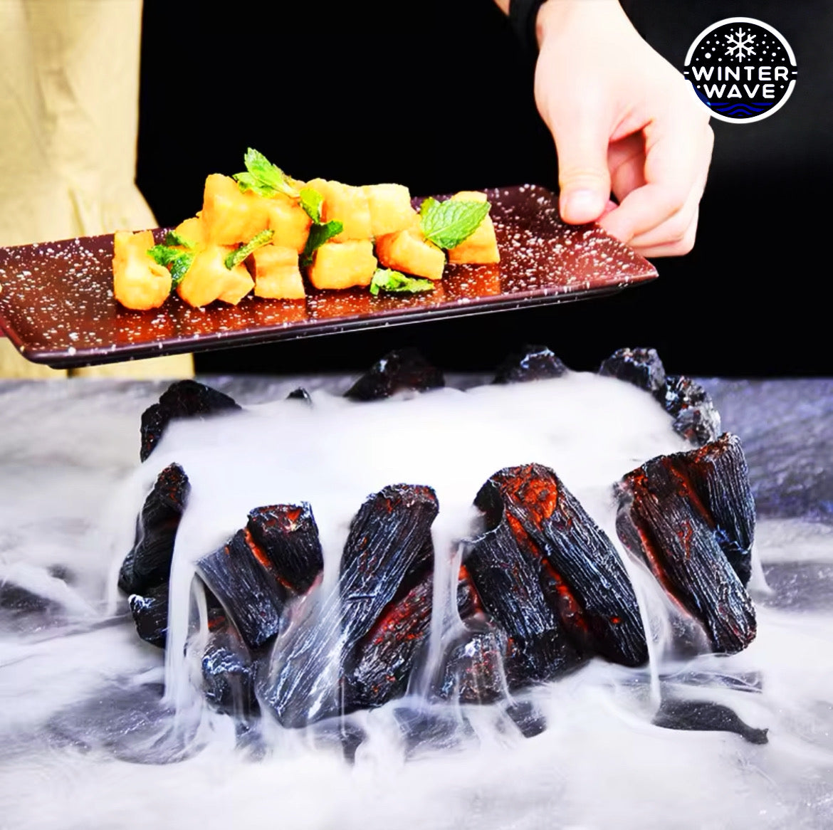 Black Charcoal Style Plate