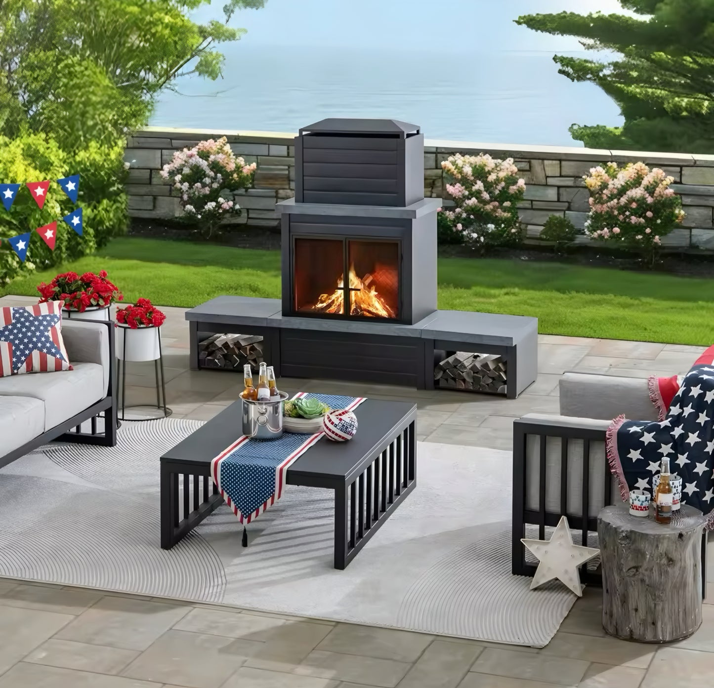 Patio Chimney FirePlace
