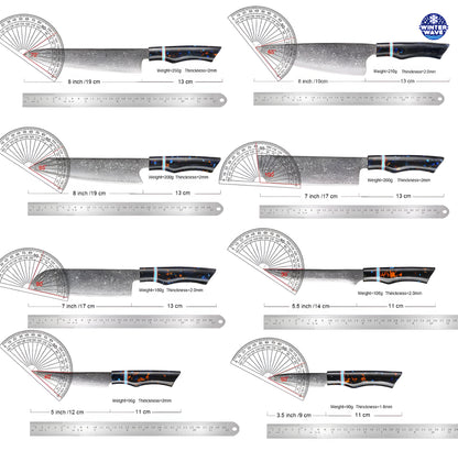 Damascus Knives 8 PCS